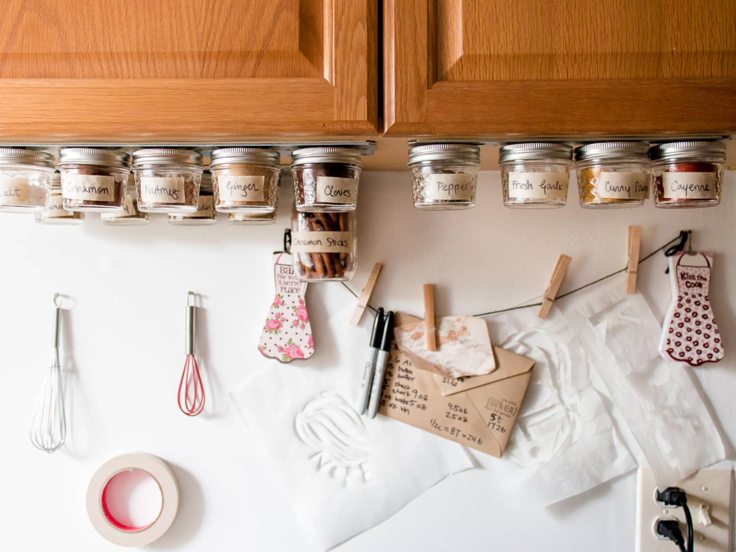 Diy magnetic spice rack under cabinet online