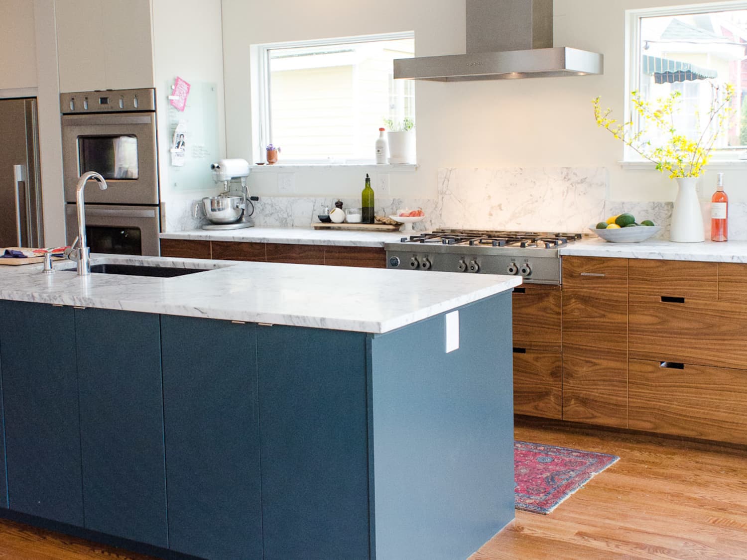Ikea store blue cabinets