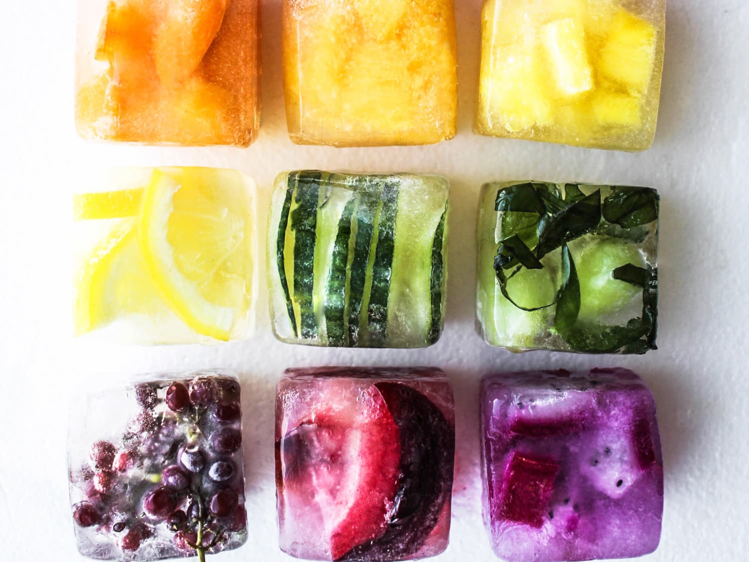 How to make rainbow ice cubes online