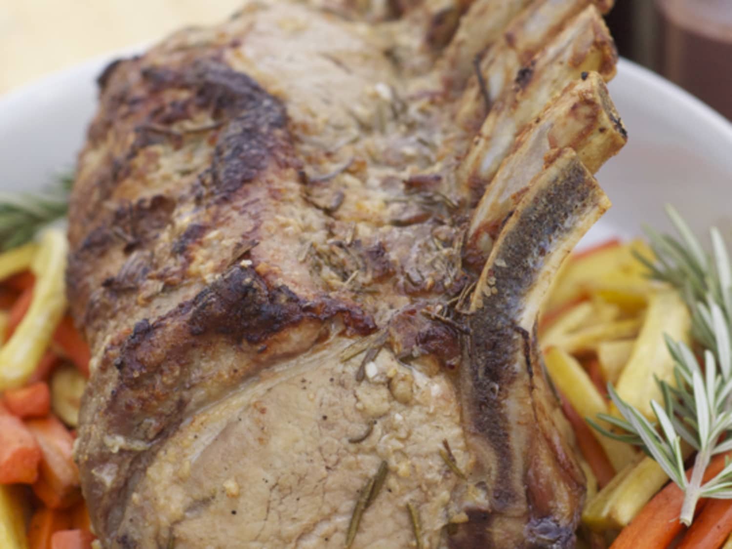Pork Roast Bone In Recipes Oven Roast Pork With Crackling Recipe Bbc