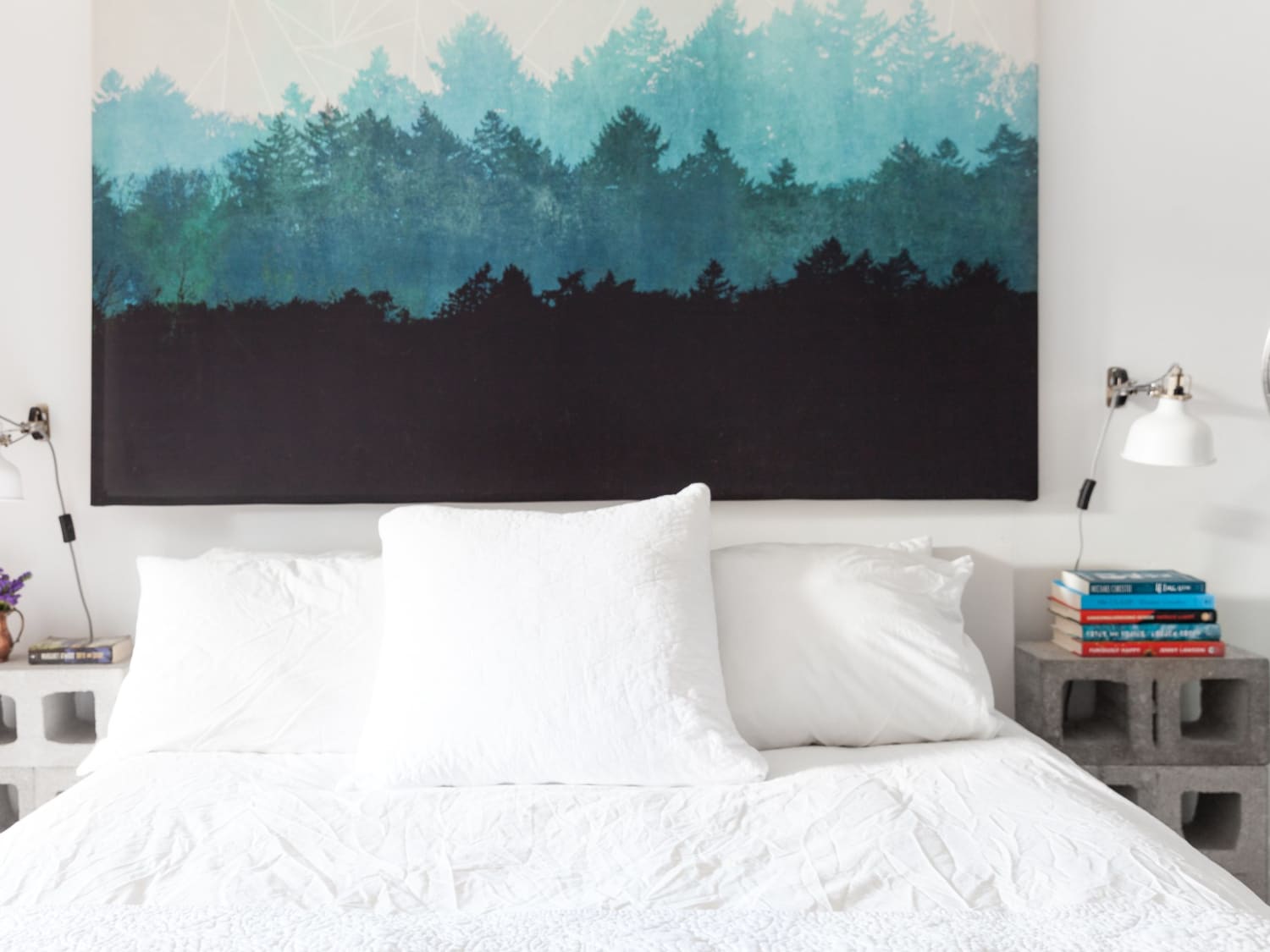 11 Small Nightstand Ideas Space Saving Bedside Shelves Tables Apartment Therapy