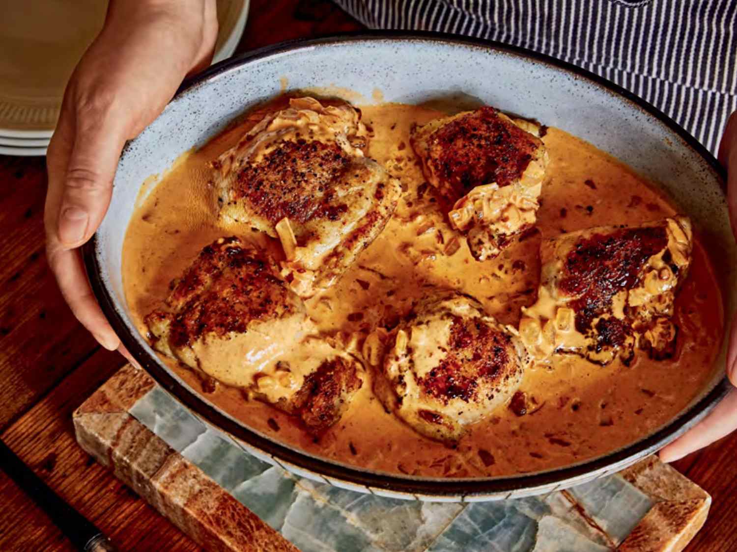 Chicken Thighs in Creamy Paprika Sauce Recipe The Kitchn