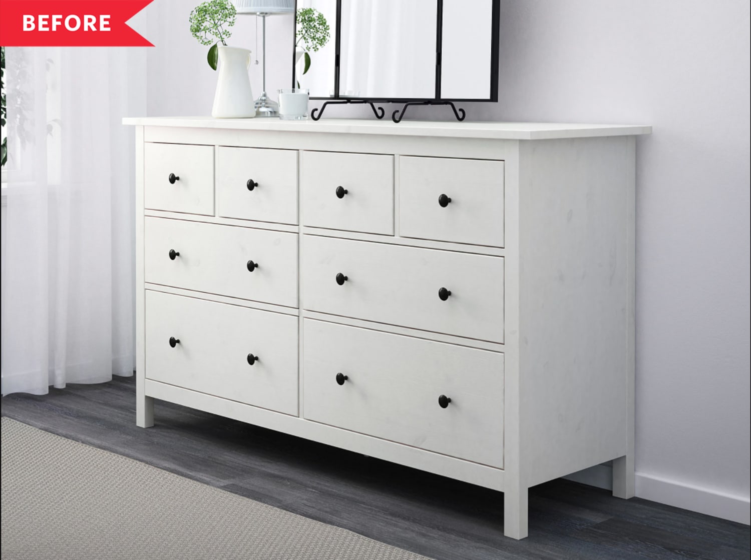 Before and After: This $40 IKEA HEMNES Dresser Flip Brightened up a Whole Bedroom