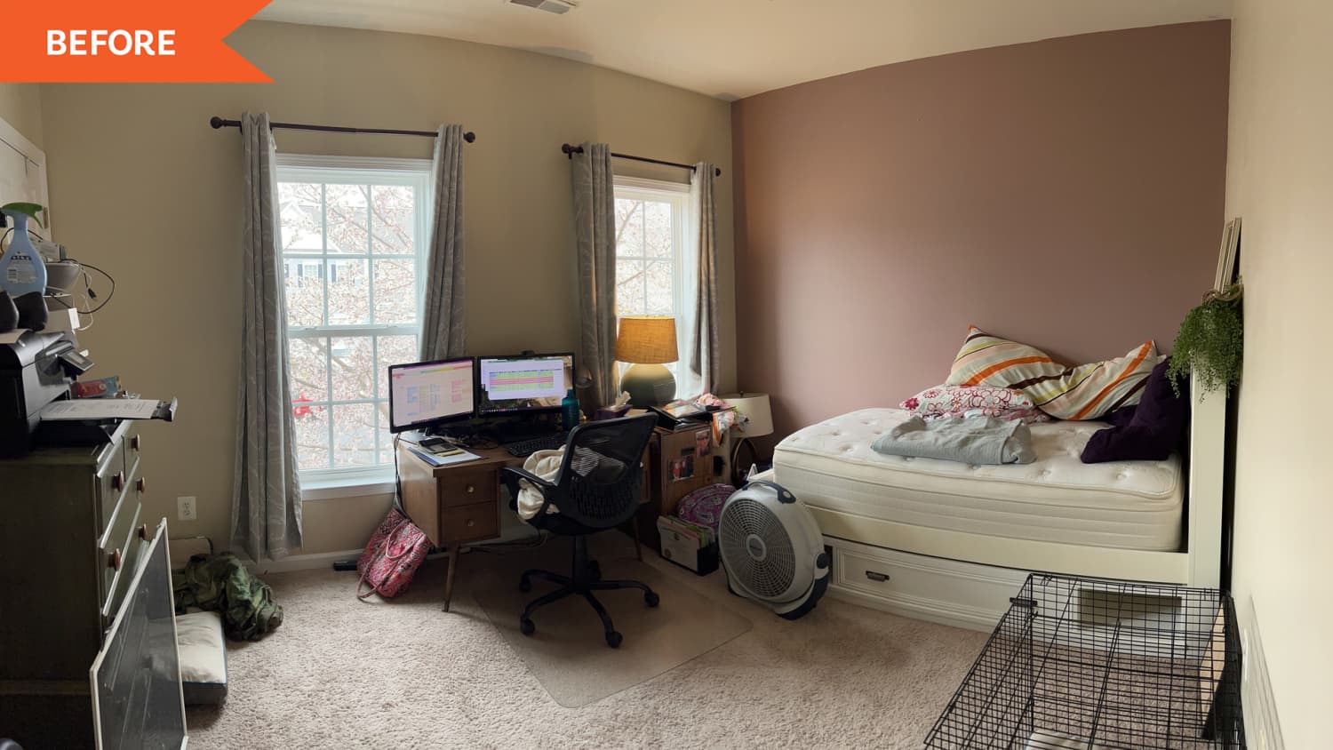 Before and After: A “Junk Room” Home Office Gets a Jaw-Dropping Transformation for $1,000