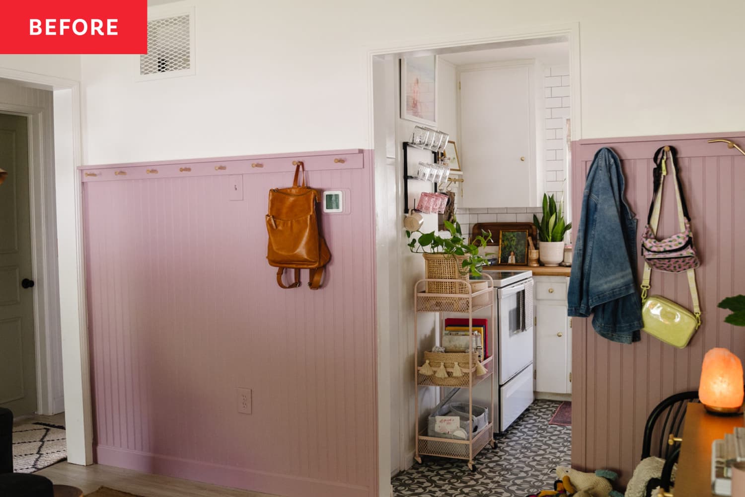 Before and After: A $150 Entryway Project Has a Clever Trick for Displaying Photos and Art