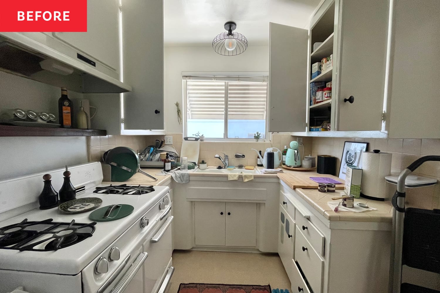 Before and After: A Renter-Friendly Kitchen Redo Packs Big Style into 85 Square Feet