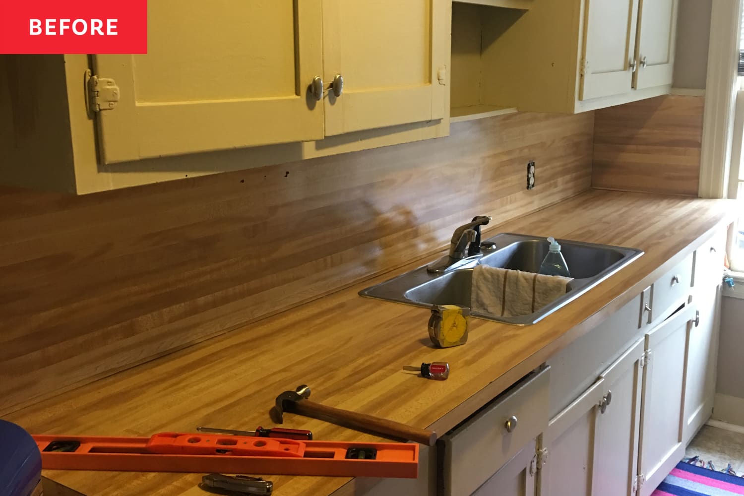 The Cabinets in This $500 Kitchen Makeover Look Twice the Price