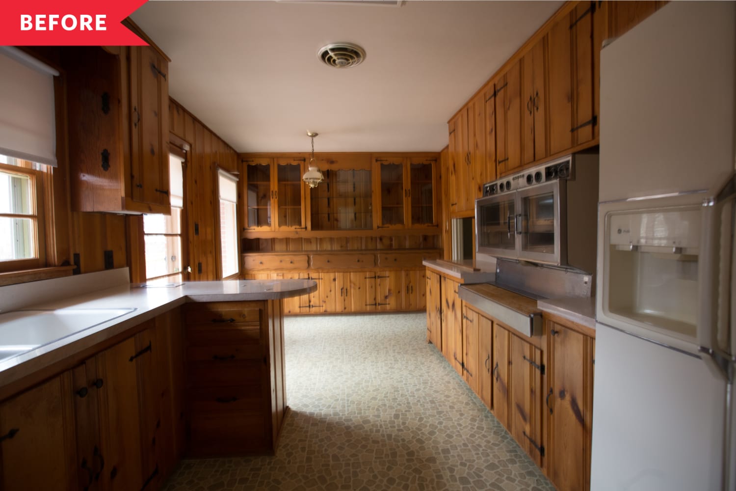 Flipboard Before After This Kitchen With Endless Knotty Pine