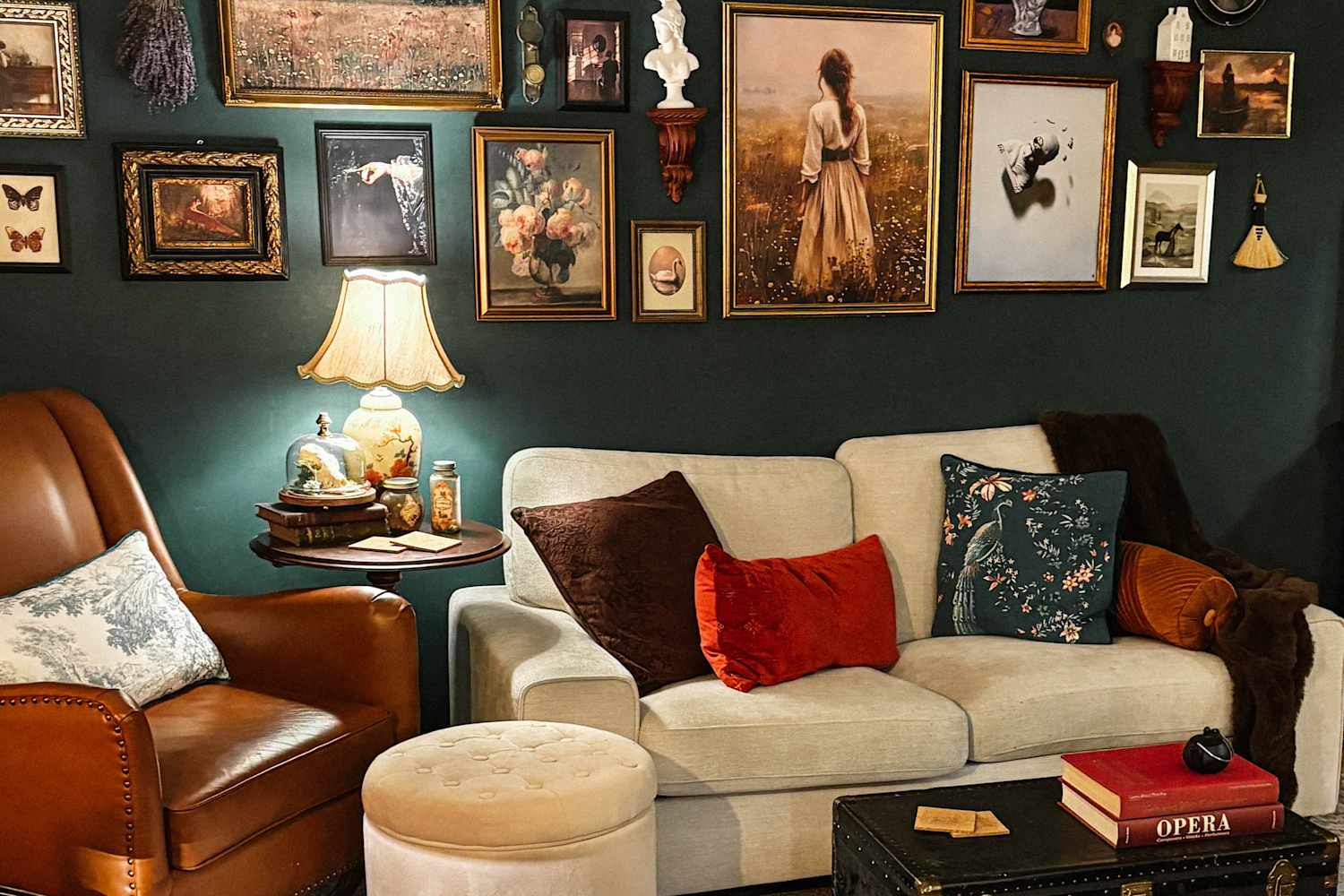 This Renter Gave a Small 1950s Seattle Apartment a Maximalist, “Dark Academia” Makeover
