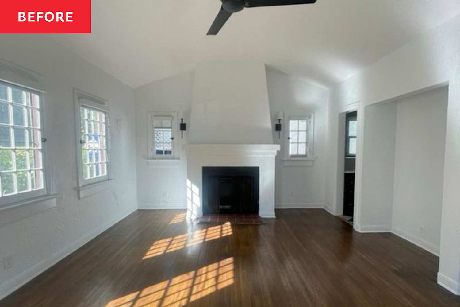 This “White Box” Living Room Transforms into a Cozy Hangout, Thanks to a Popular Paint Color