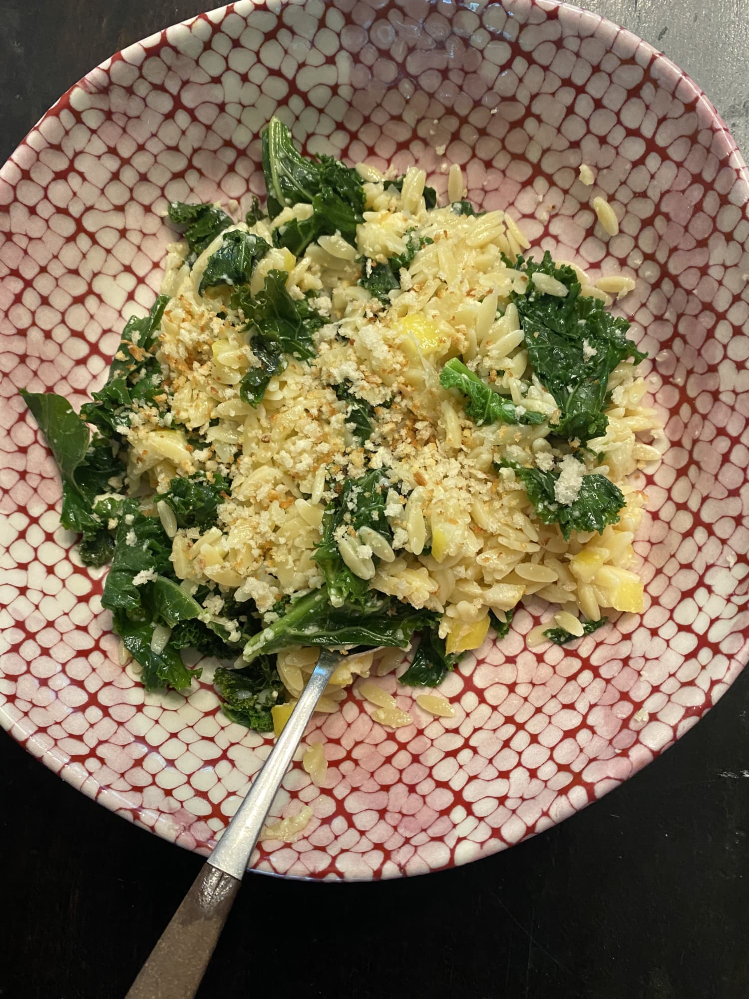 I Tried Caramelized Lemon Butter Orzo with Kale and Garlic Breadcrumbs and It Was the Tastiest Dish I’ve Had in a While
