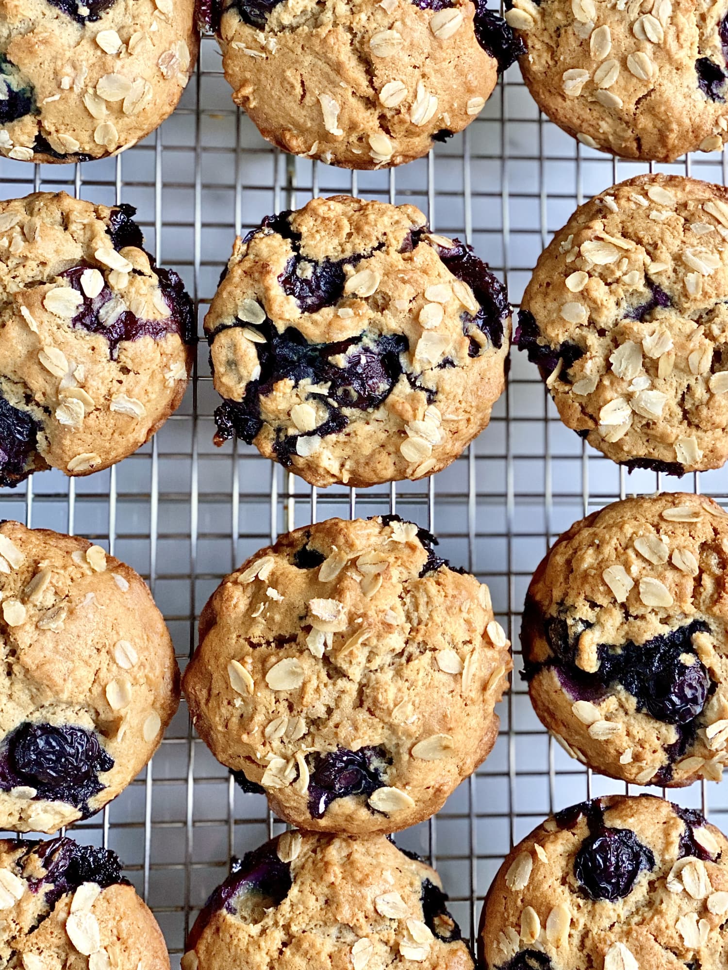 Blueberry Oatmeal Muffins Stay Moist with One Little Trick