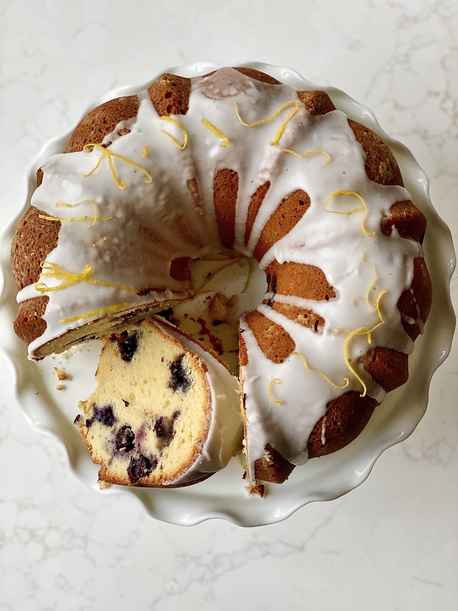 Cream Cheese Lemon Blueberry Pound Cake Is My Favorite Dessert to Bake for Spring