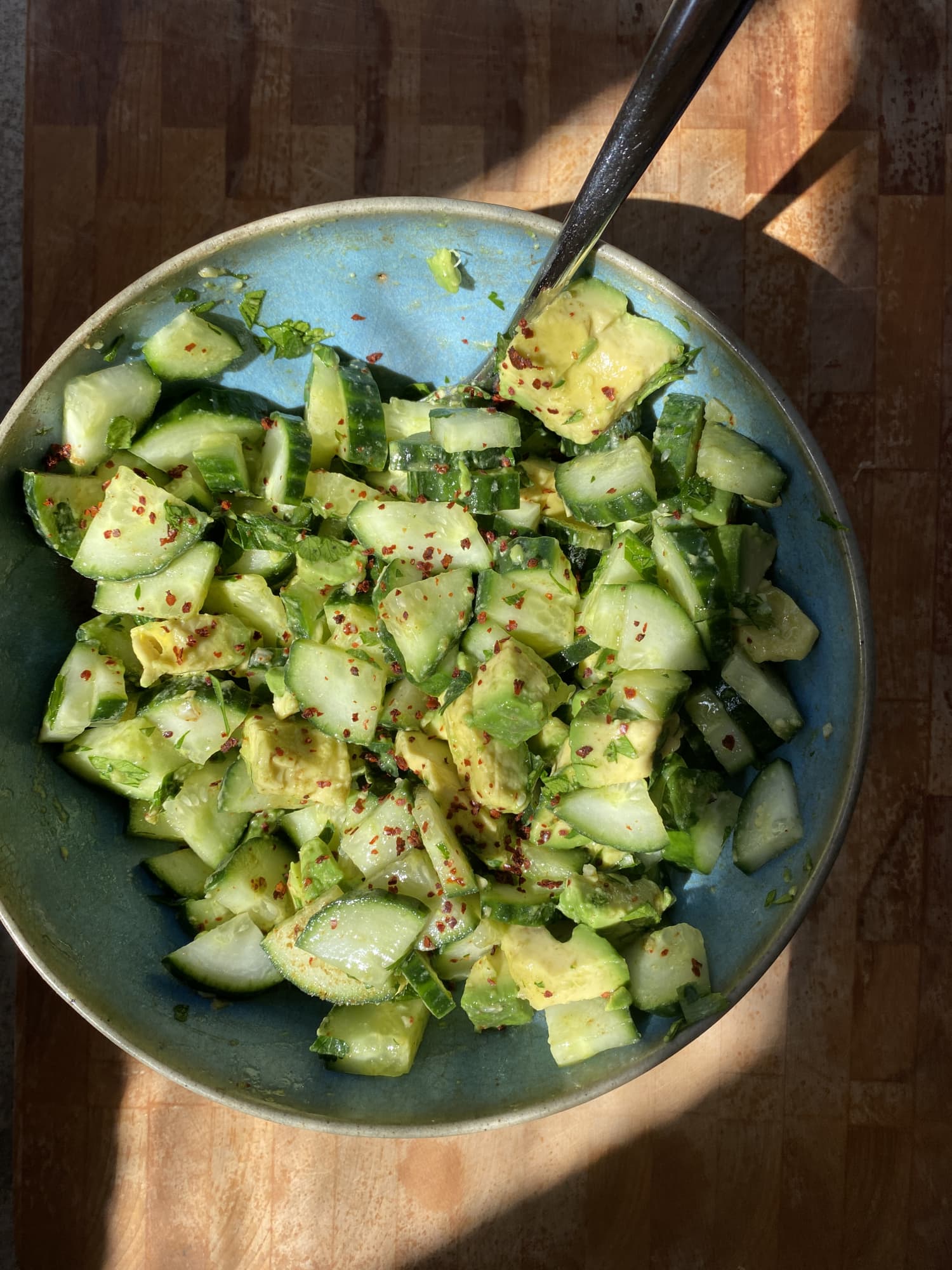 This Cucumber Avocado Salad Is So Deliciously Refreshing, You’ll Want to Make It Every Day