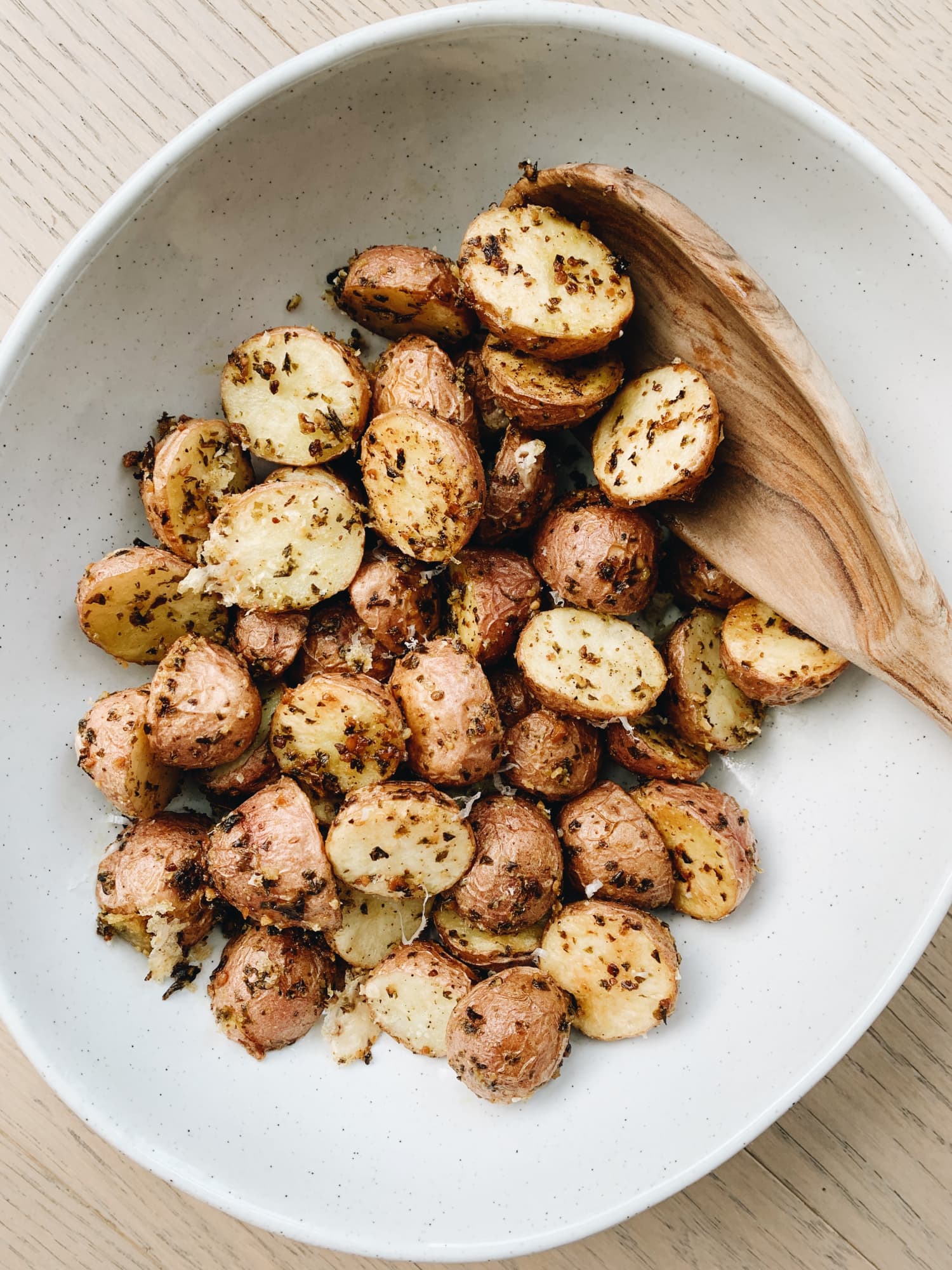 These Parmesan Pesto Roasted Potatoes Are Irresistible