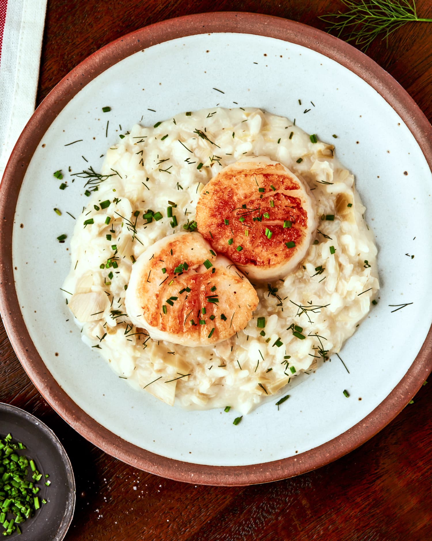 Creamy Artichoke Risotto with Seared Scallops Is the Ultimate Date-Night Dinner