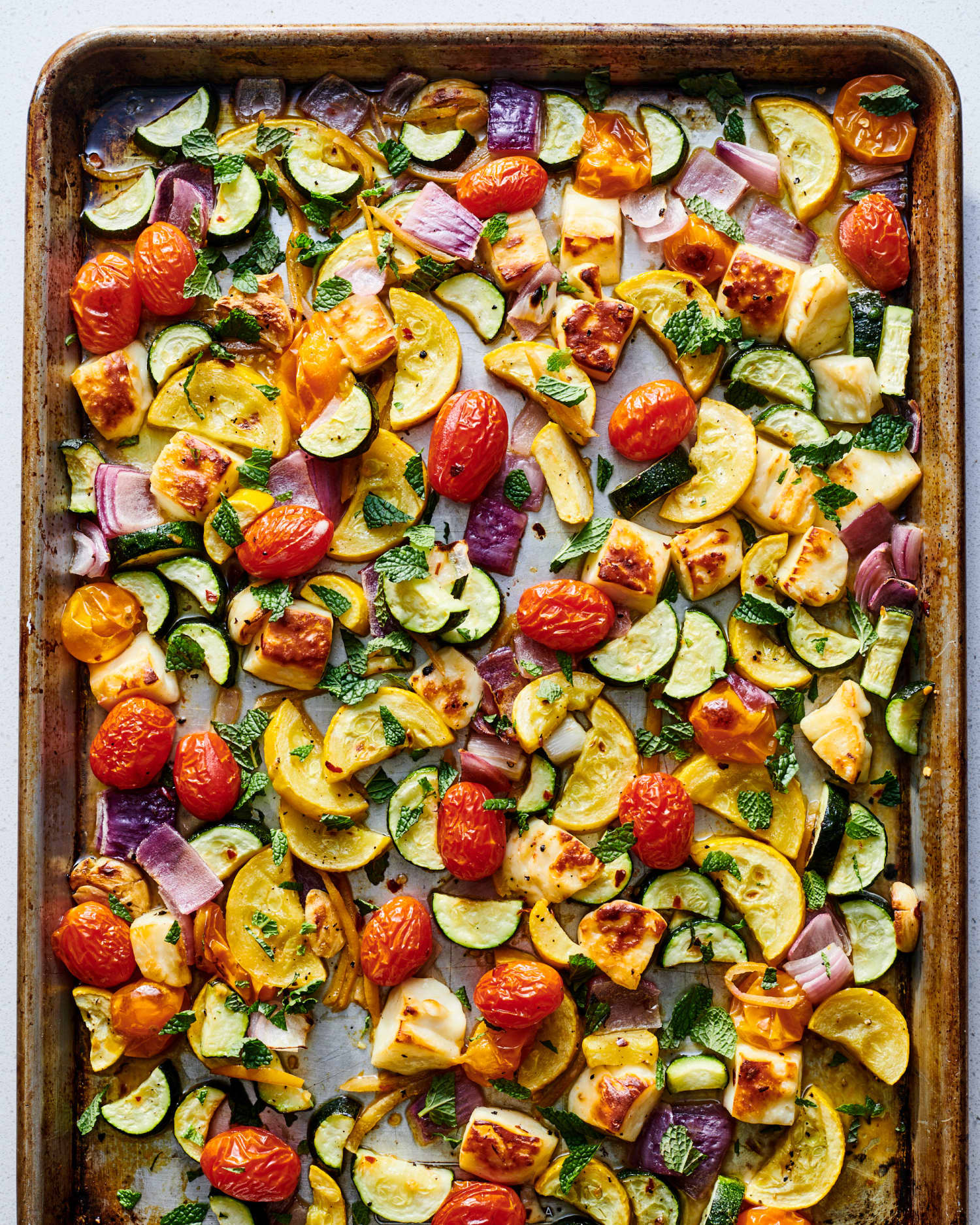 This Colorful Sheet Pan Dinner Is Lazy Summer Cooking at Its Best
