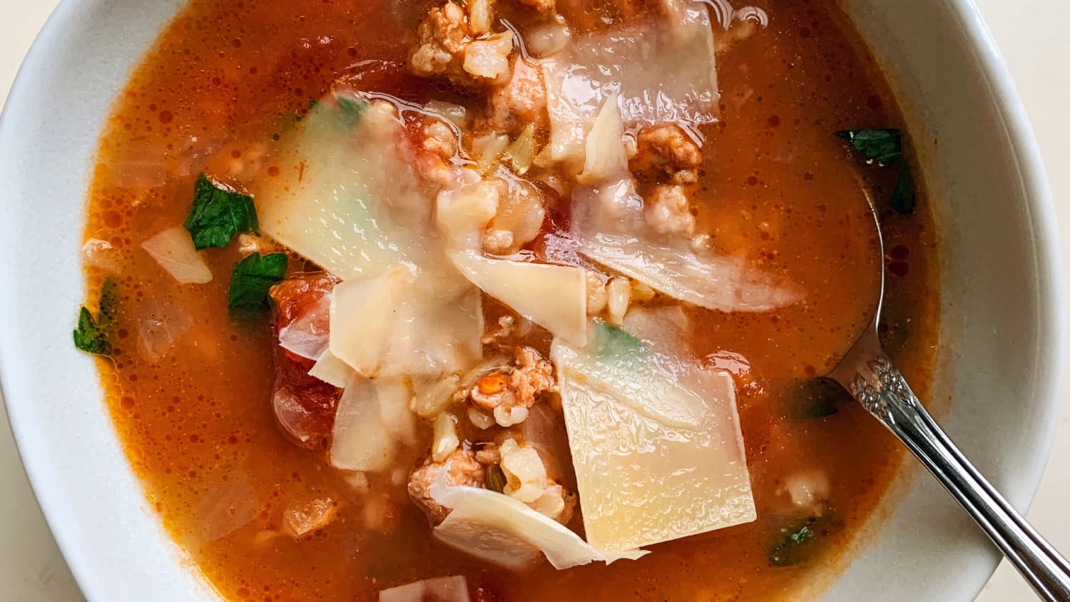 Spicy Sausage and Rice Soup-image