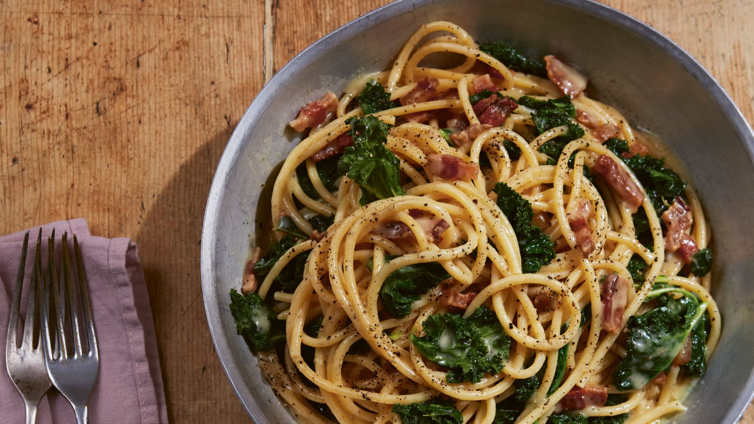 Pasta alla Gricia with Kale-image