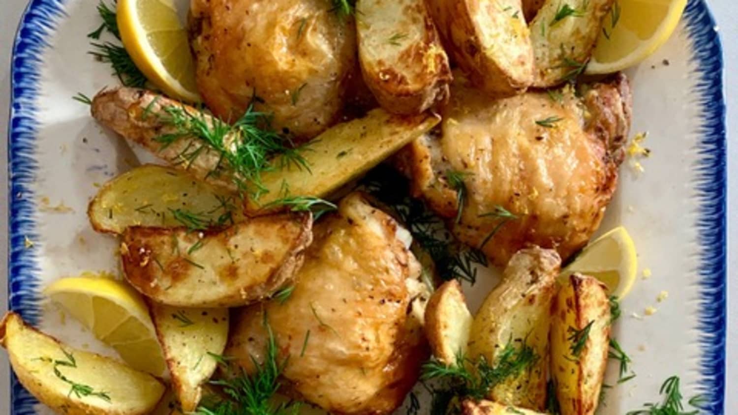 Air Fryer Greek Chicken and Potatoes-image