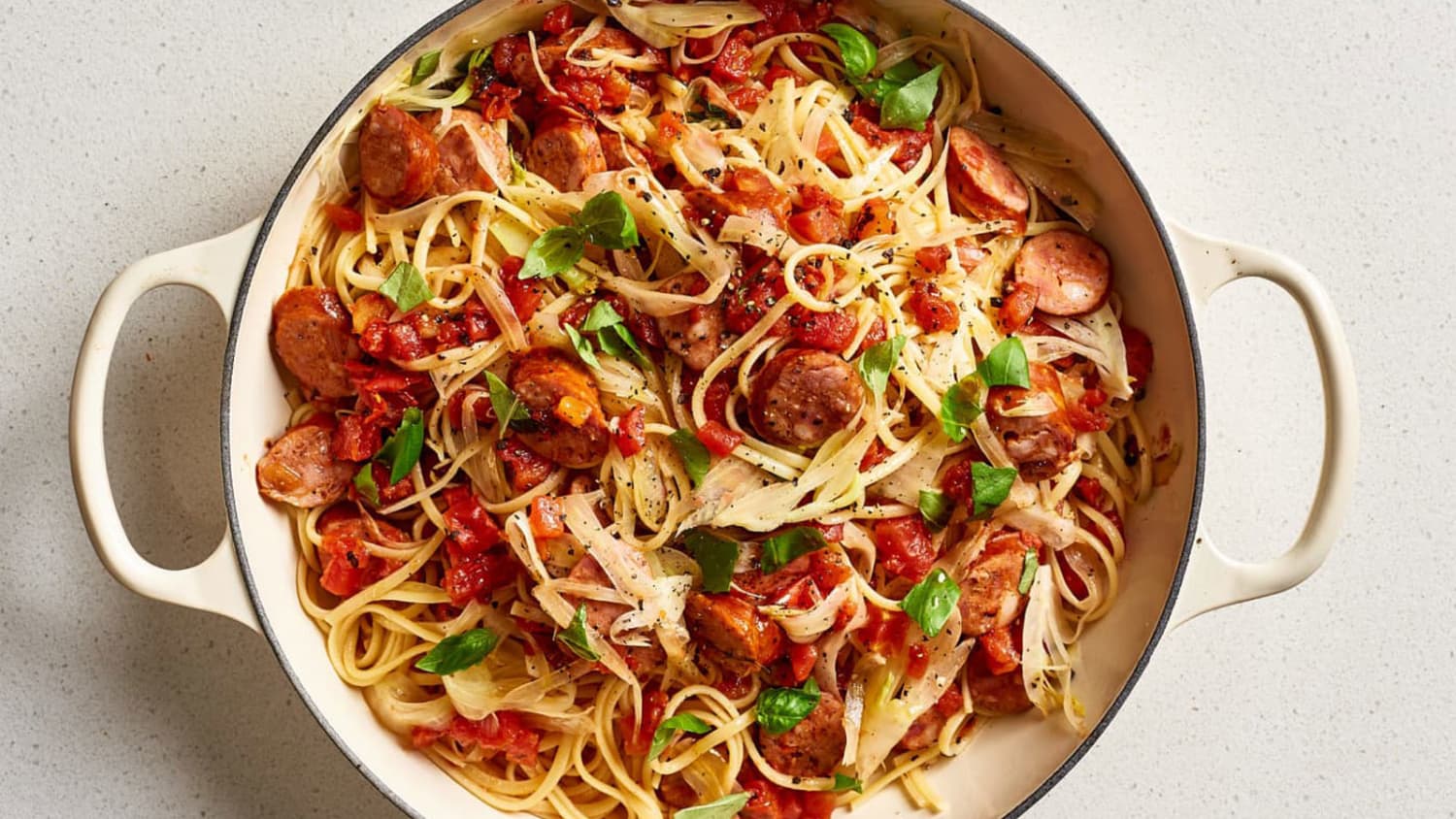 One-Pot Spicy Sausage and Tomato Pasta-image