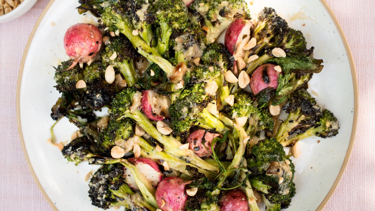 Grilled Broccoli and Radish Salad with Garlicky Miso Dressing-image
