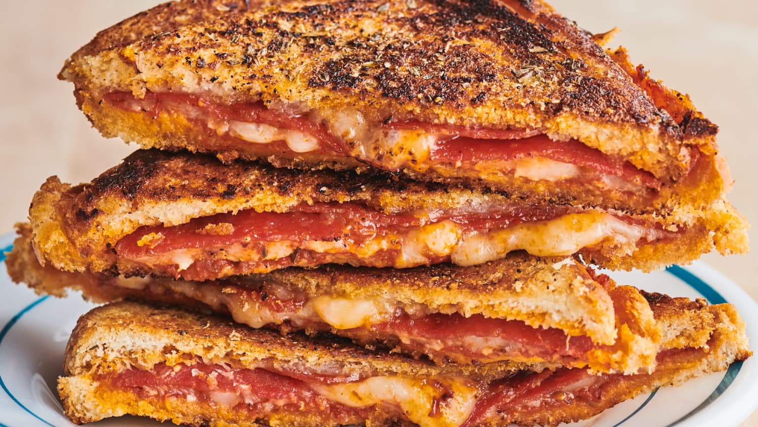 Cast Iron Pressed Pizza Sandwiches-image