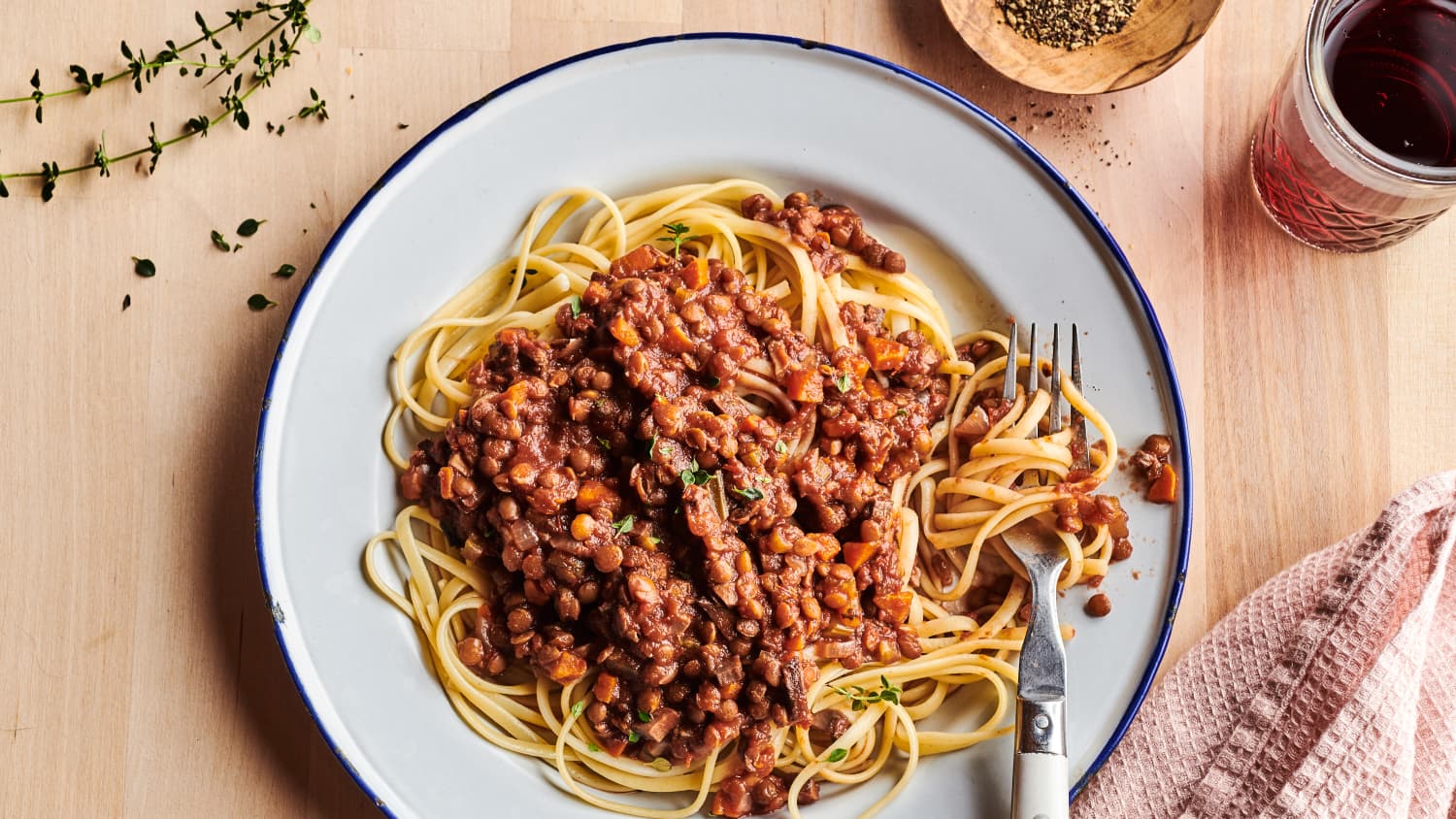 Slow Cooker Lentil and Mushroom Bolognese-image