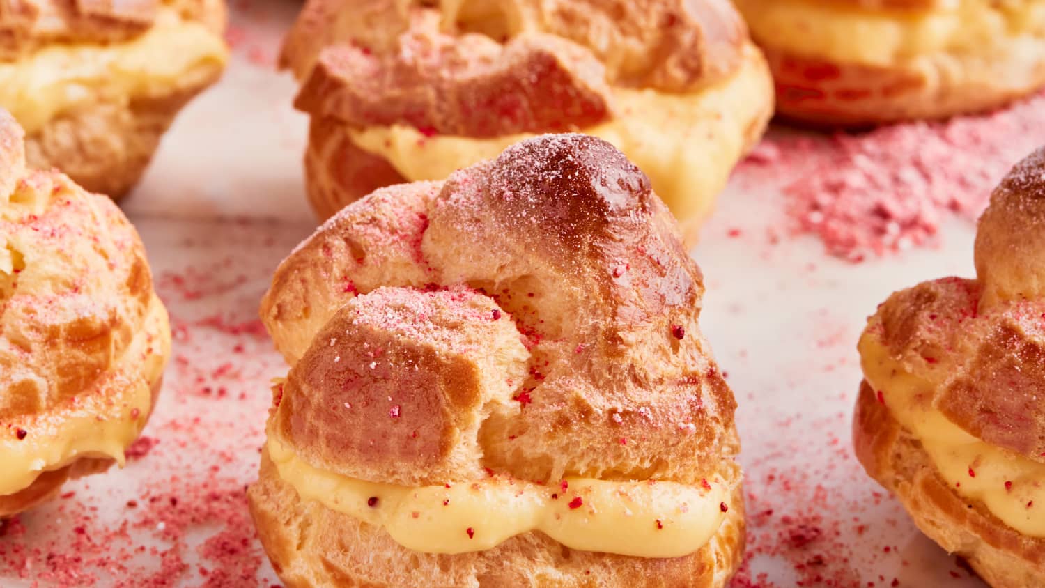 Cream Puffs with Rose-Cardamom Pastry Cream-image