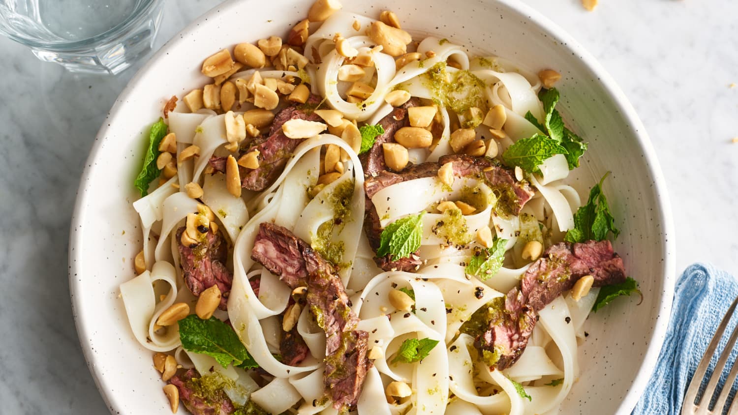 Steak and Rice Noodle Salad with Mint and Peanuts-image