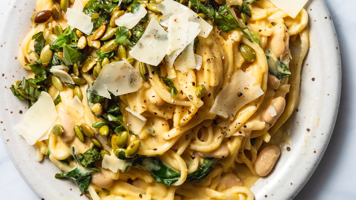 Creamy One-Pot Butternut Squash Pasta with White Beans and Kale-image