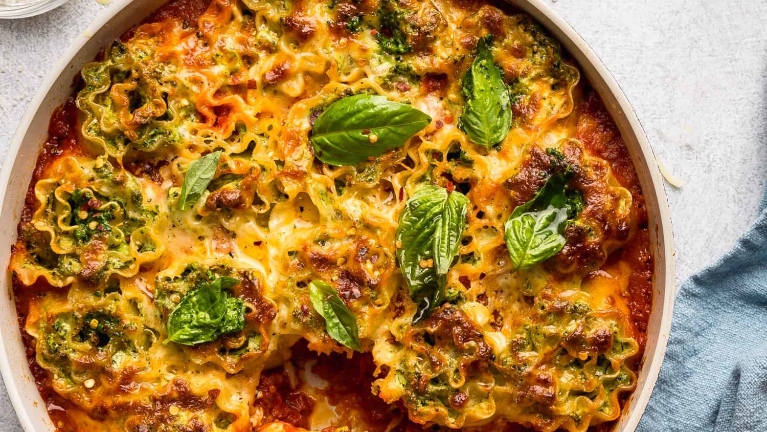 Skillet Lasagna Roll-Ups With Kale Pesto-image
