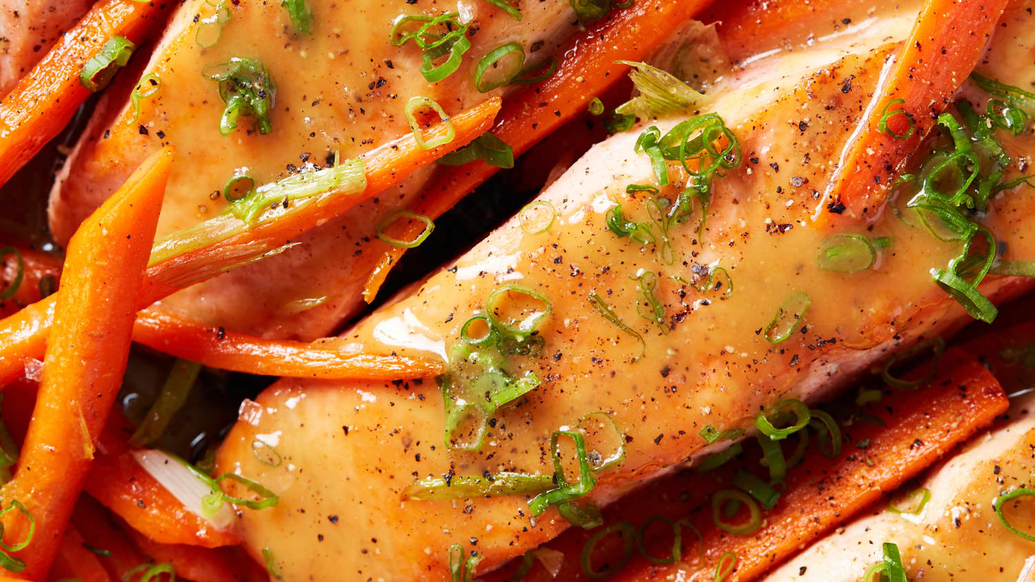 Honey Mustard Salmon with Caramelized Carrots-image