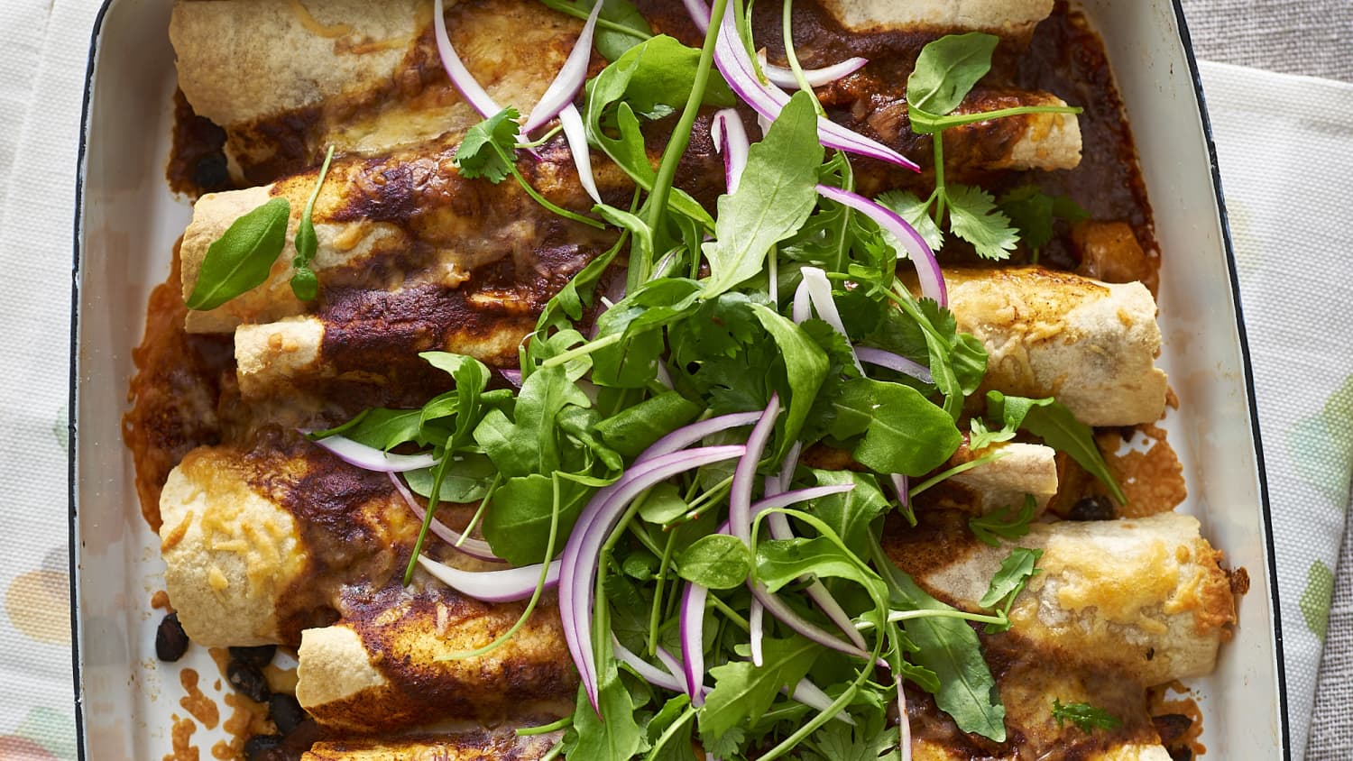 Roasted Squash and Black Bean Enchiladas-image