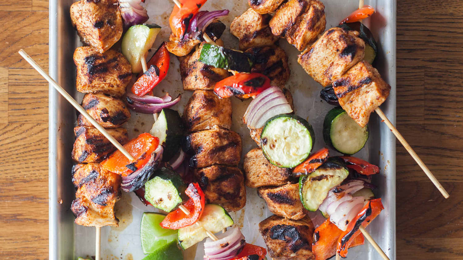 How To Make Chicken & Vegetable Freezer Kabobs-image