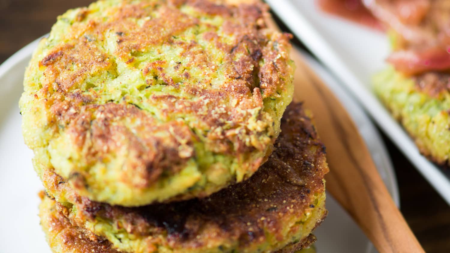 Zucchini-Chickpea Fritters with Red Onion Jam-image