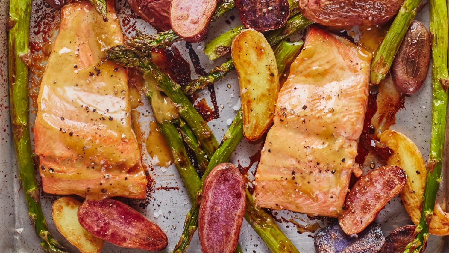 Sheet Pan Mustard Maple Salmon -image