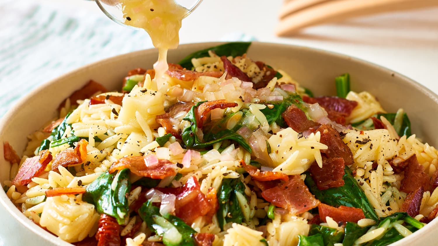 Bacon & Spinach Orzo Salad -image