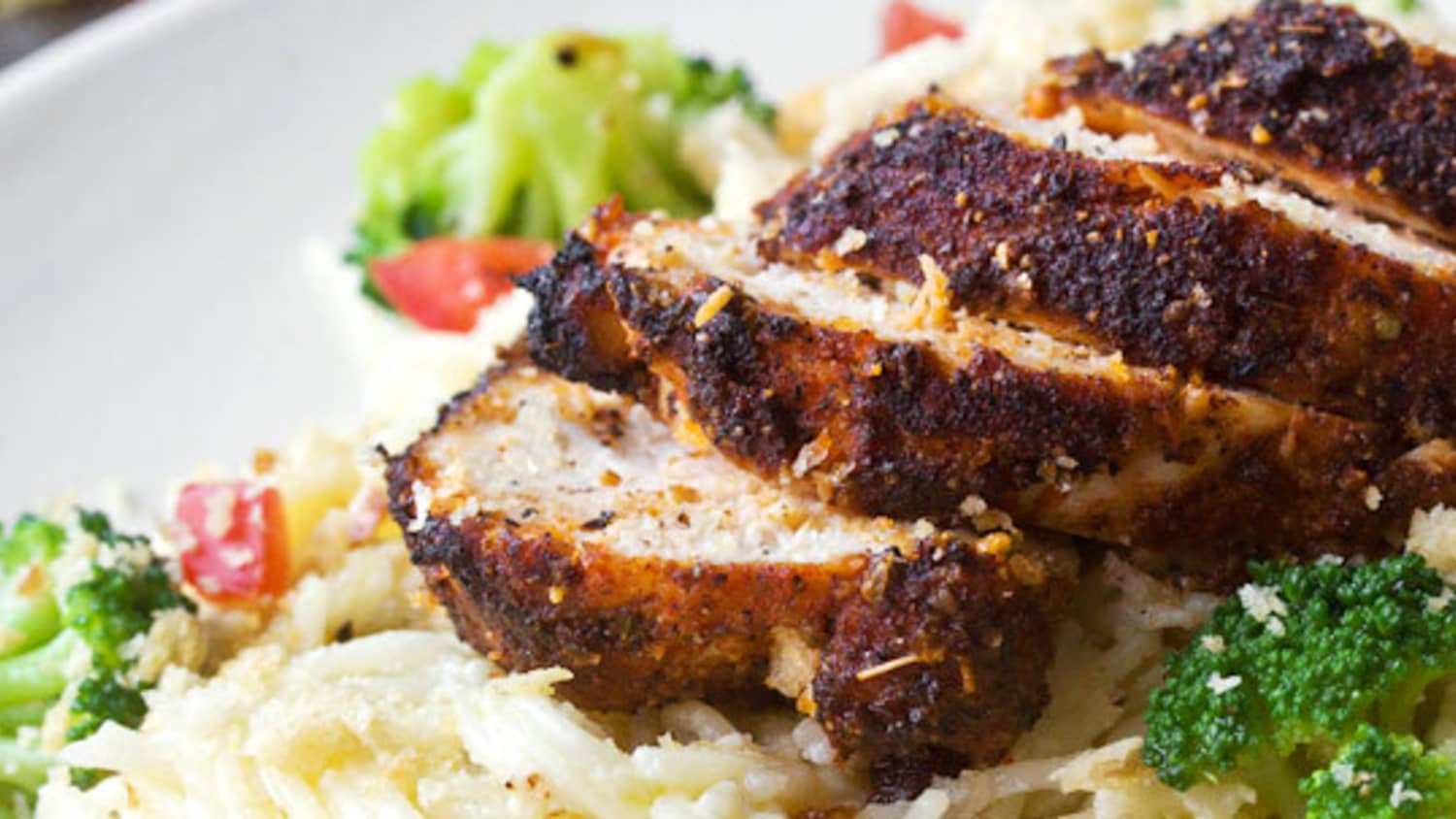 Blackened Chicken with Creamy Angel Hair Pasta-image