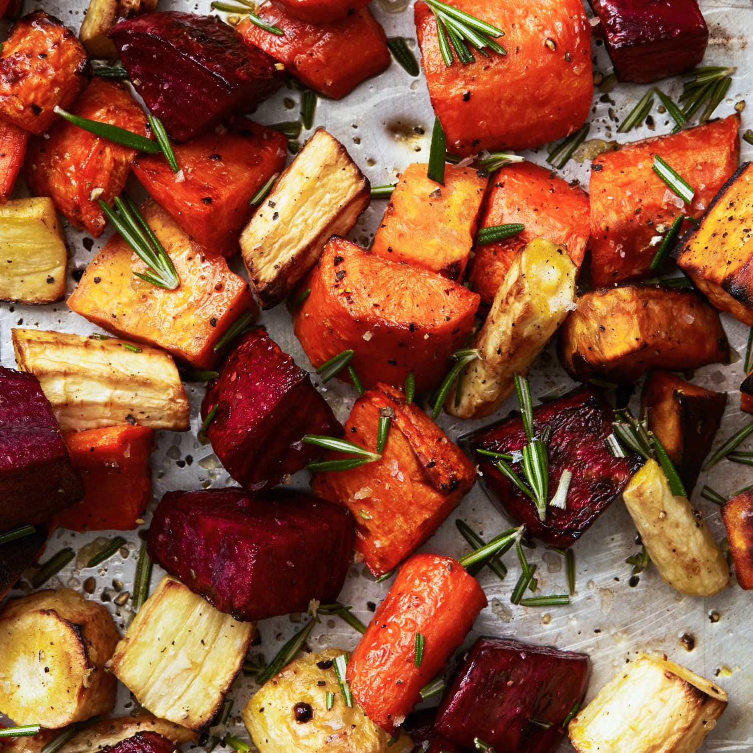 Roasted Root Vegetables Kitchn Pot roast with roasted root vegetables. easy classic roasted root vegetables