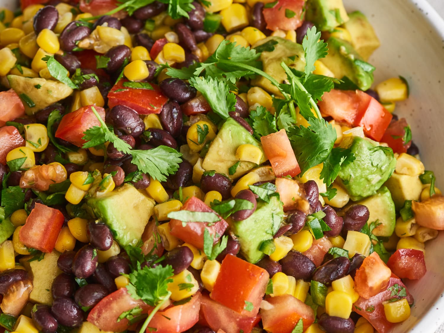Black Bean Salad With Corn Avocado Kitchn