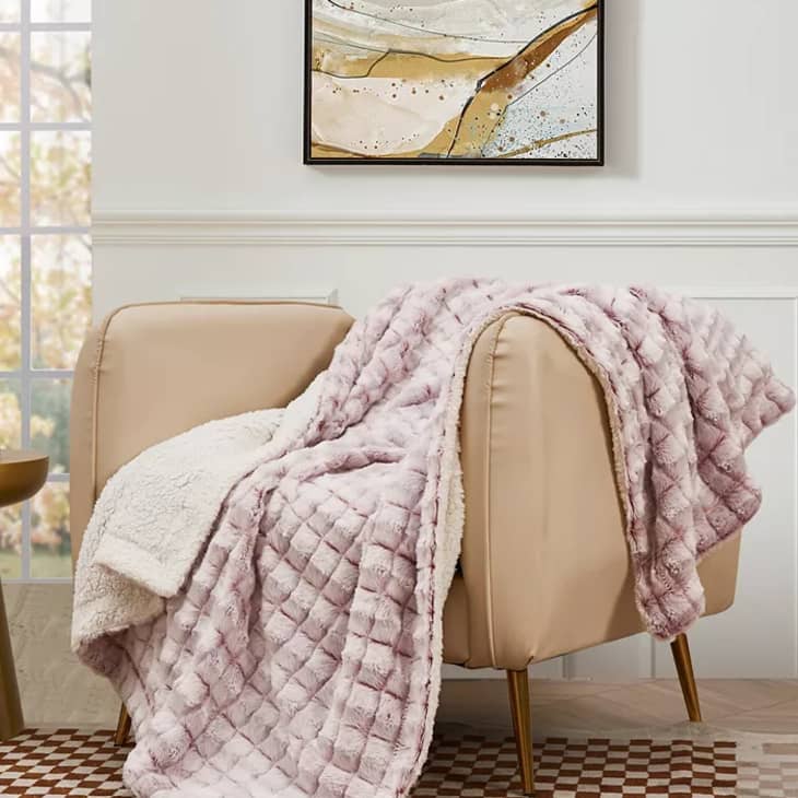 Product Image: Royal Luxe Reversible Micromink to Faux-Sherpa Tie-Dye Throw