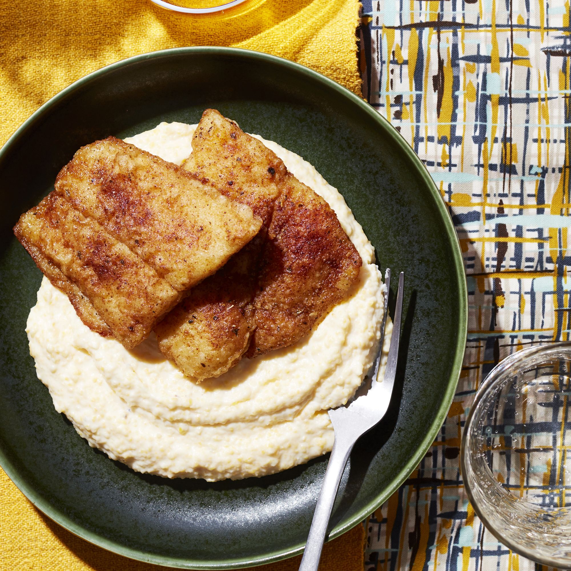 Blackened Catfish and Smoked Gouda Grits Is My Spin on My Grandma's Recipe