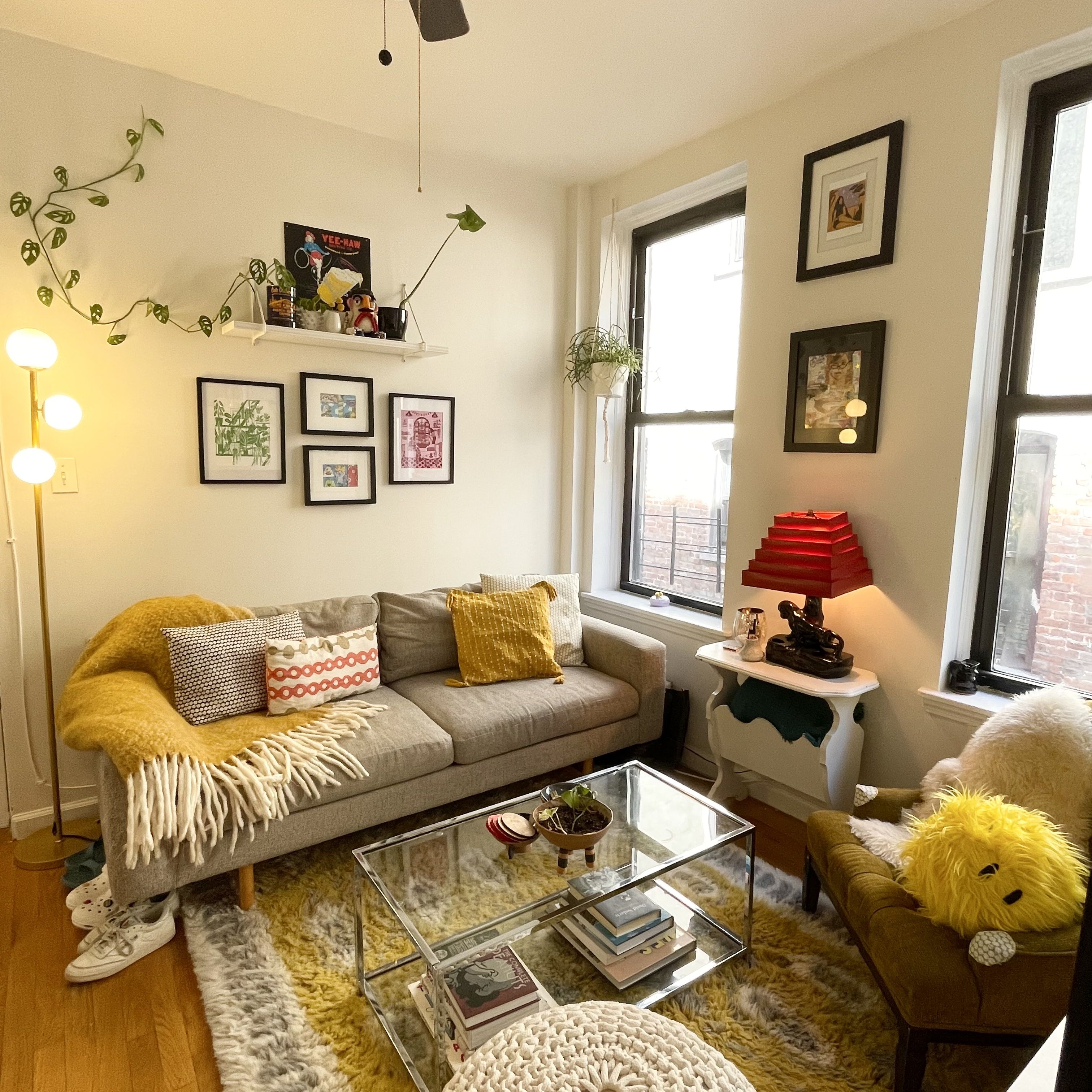 A 550-Square-Foot Brooklyn Rental Is Filled with Furniture That's Been Given a Second Life