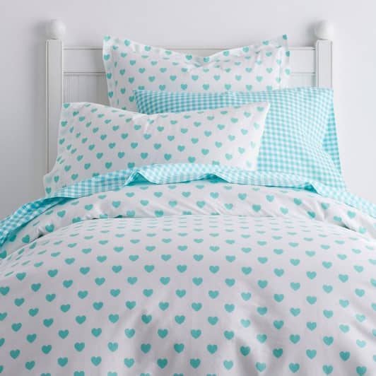 Sweetheart Cotton Percale Duvet Cover