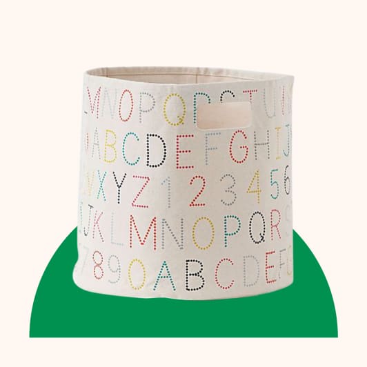 Alphabet Canvas Storage Bin