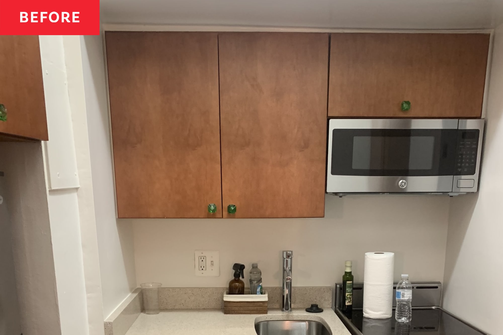 Before and After: Jewel Tones Transformed This Bare-Bones Kitchen for Under $250