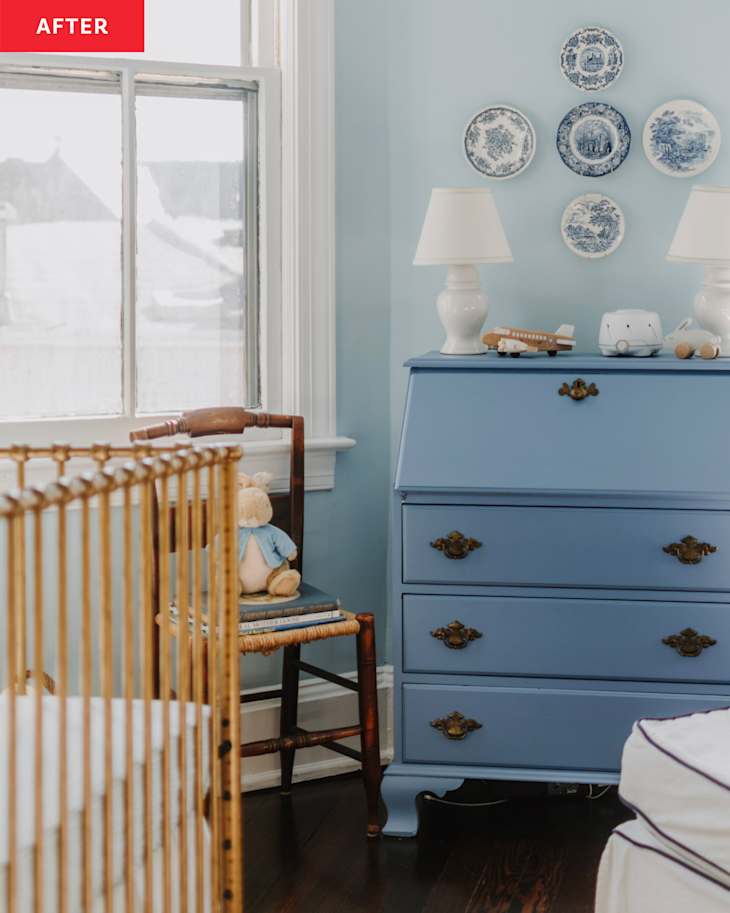 This Forgotten Room Is Now a Calm, Blue Nursery | Apartment Therapy
