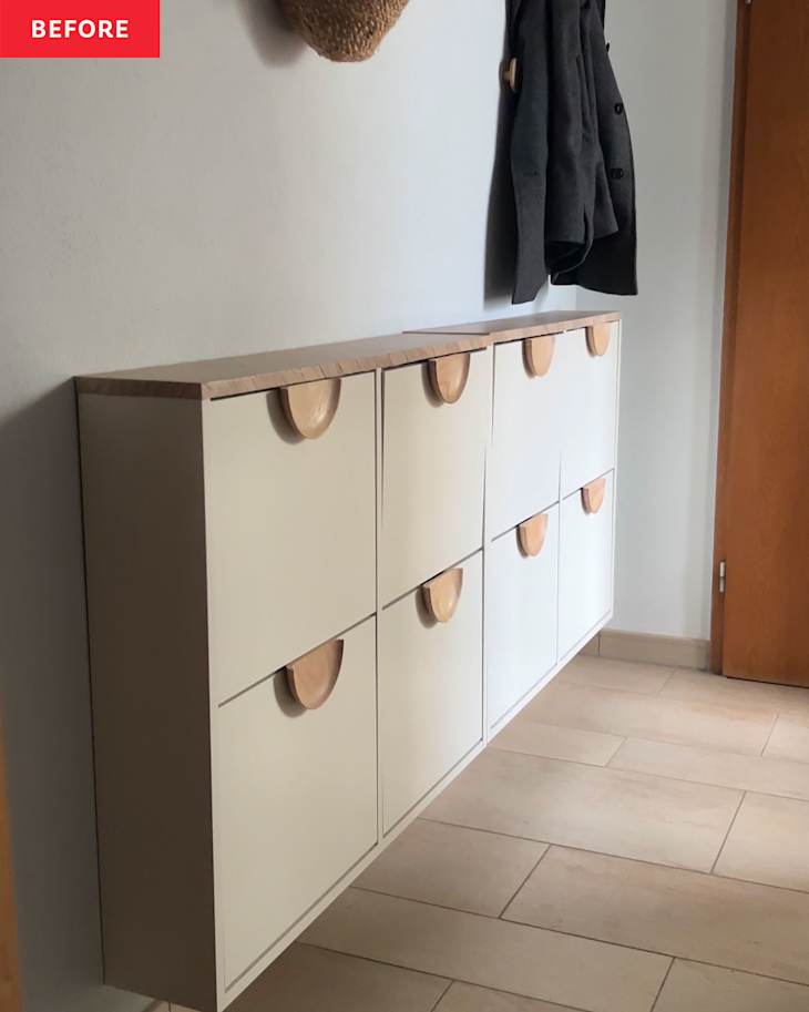 An IKEA Shoe Cabinet Got a Chic Japandi Makeover for $140