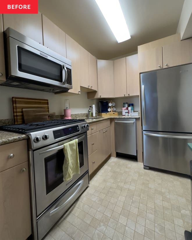 Before &; After: This “Boring Beige” Kitchen Got a Colorful Makeover — Without Painting the Cabinets or Walls
